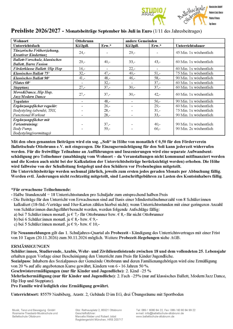 Preisliste als PDF