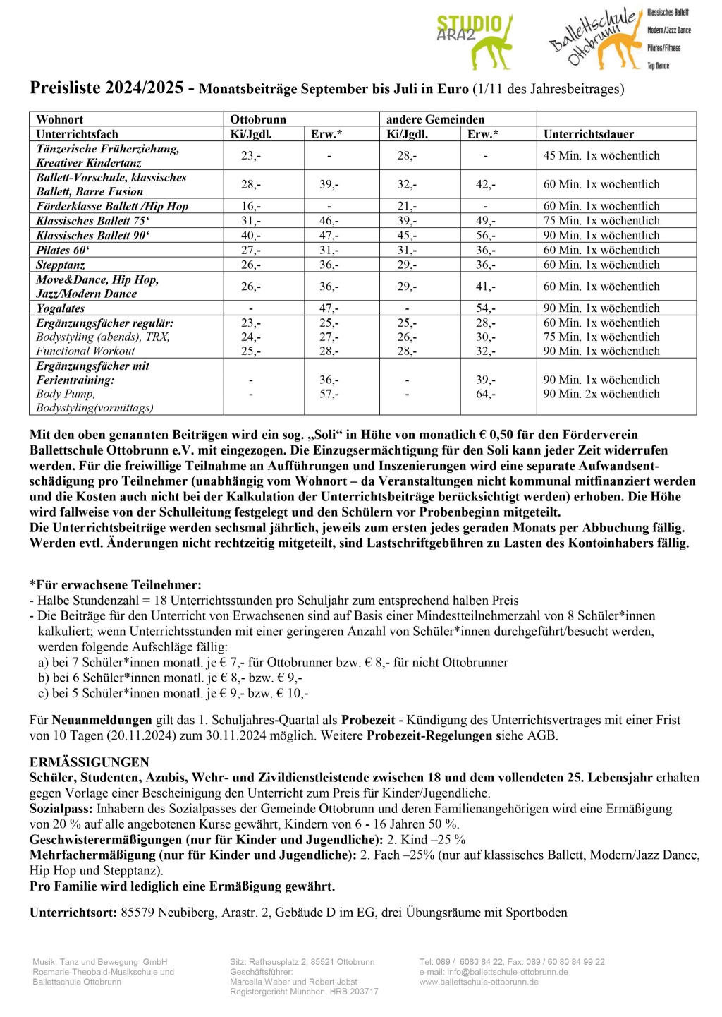 Preisliste als PDF